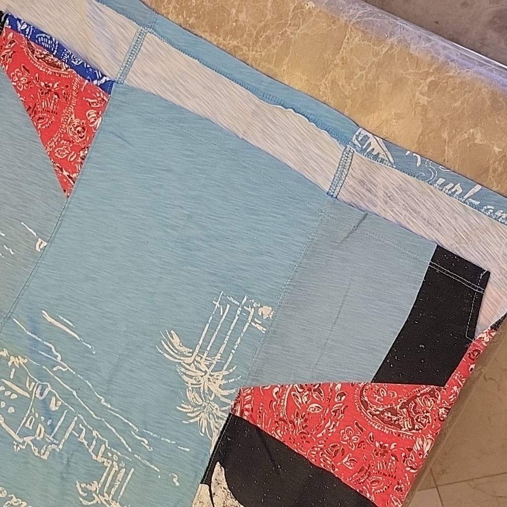 Pilcro Multicolor Patchwork Short Sleeve Tee, S - image 4